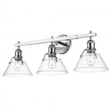  3306-BA3 CH-CLR - Orwell CH 3 Light Bath Vanity in Chrome with Clear Glass